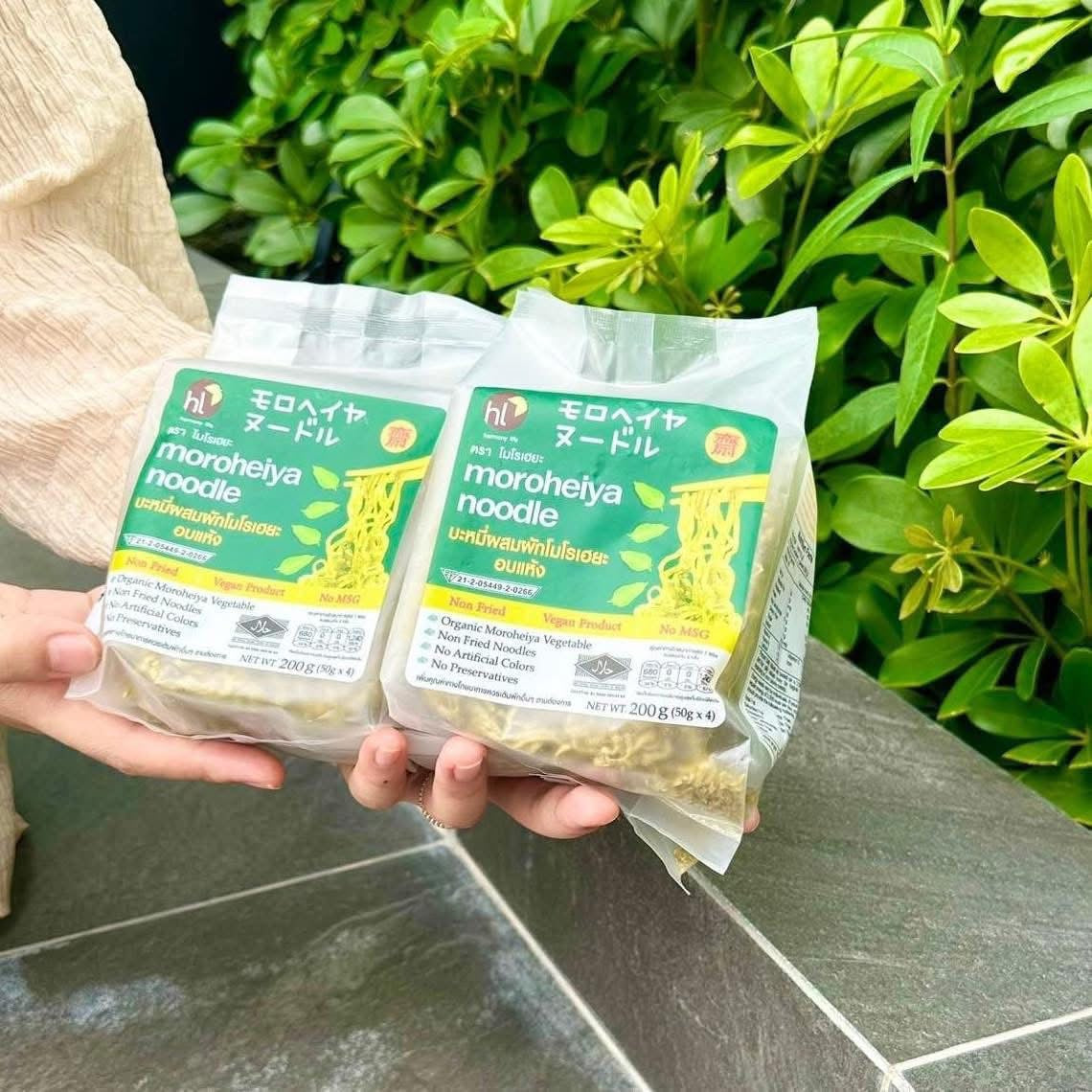 บะหมี่ผักเจโมโรเฮยะ 200g.  Moroheiya Vegetarian Noodle