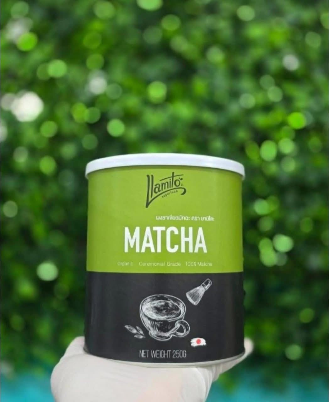 M01มัทฉะ Llamito Organic Matcha Powderแท้ 100% ออร์แกนิก ยามิโตะ Superfood ผงชาเขียว มัทฉะแท้ 250กรัม
