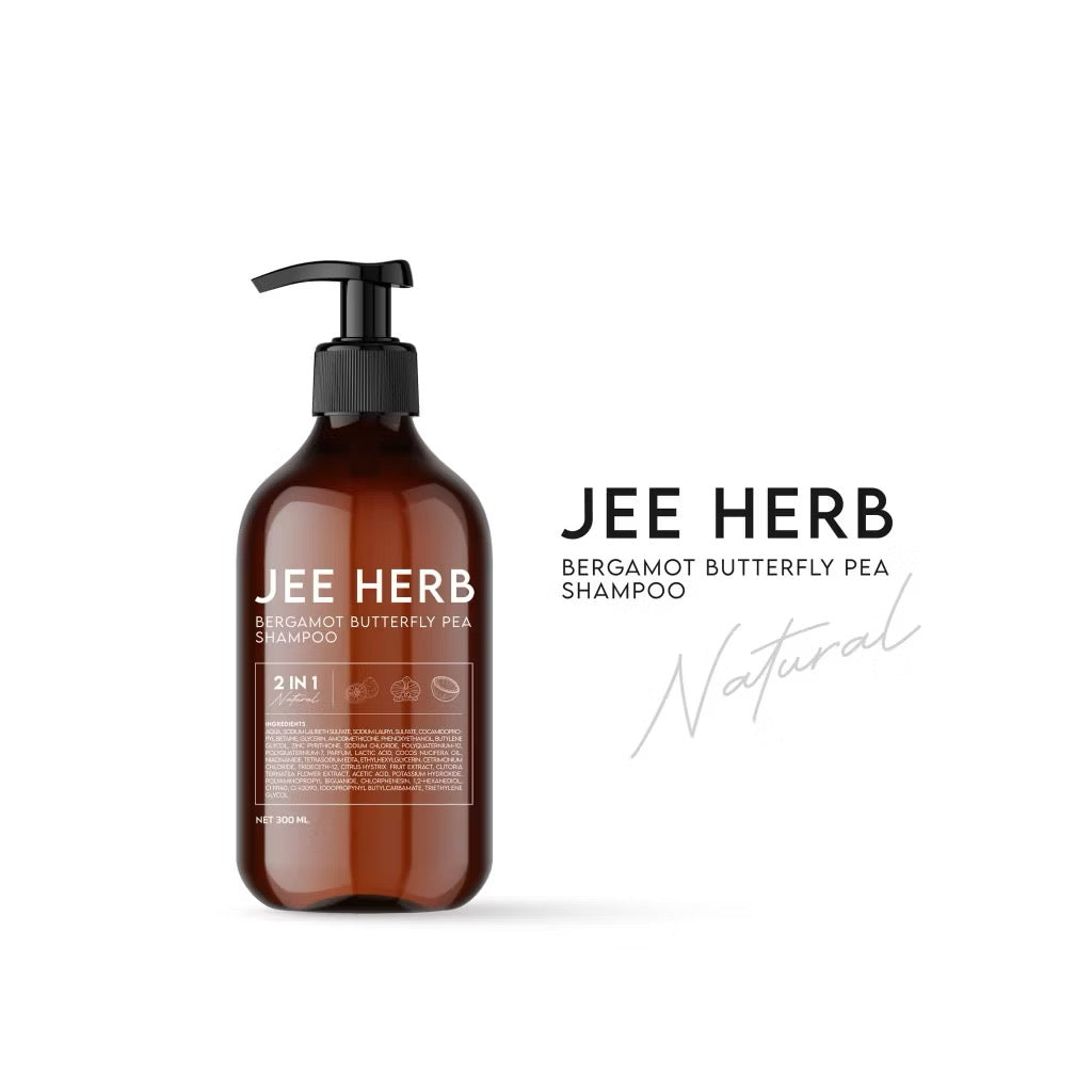 H01Jee Herb แชมพูจีเฮิร์บ มะกรูดอัญชัน ลดผมร่วง ผมร่วง รังแค คันหนังศรีษะ นุ่มลื่น ผมดูสุขภาพดีเงางาม