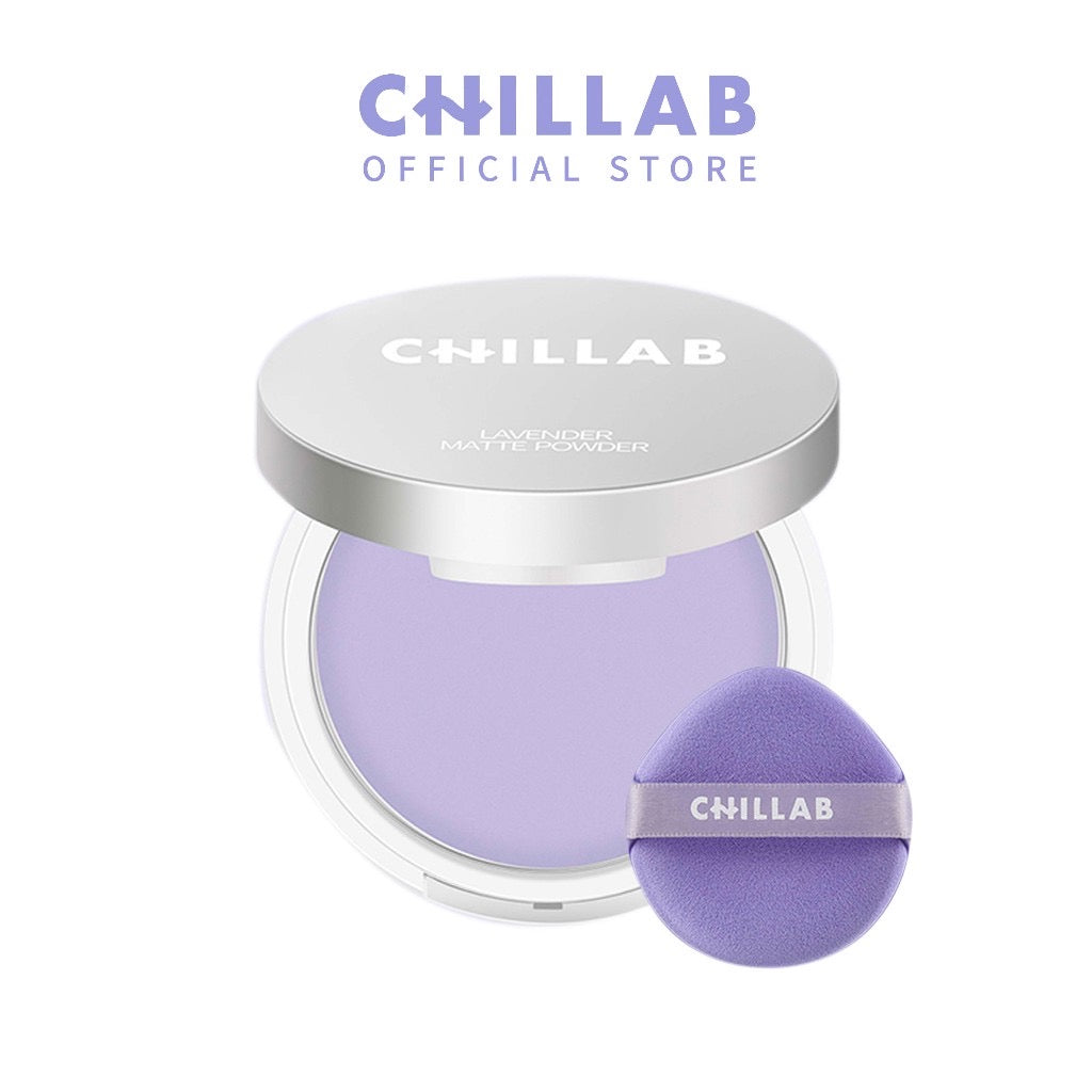 CHILLAB Lavender Matte Powder แป้งคุมมัน สีม่วงไร้ฝุ่น แป้งอัดแข็งโปร่งแสง Setting Powder