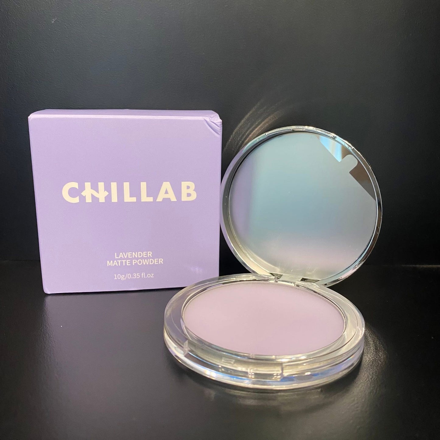 CHILLAB Lavender Matte Powder แป้งคุมมัน สีม่วงไร้ฝุ่น แป้งอัดแข็งโปร่งแสง Setting Powder
