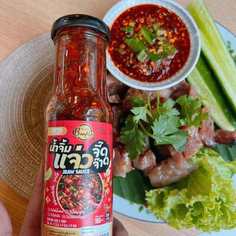 KETO น้ำจิ้มแจ่วจี๊ดจ๊าด สูตรคีโต แซ่บ มะนาวแท้ 180 ml