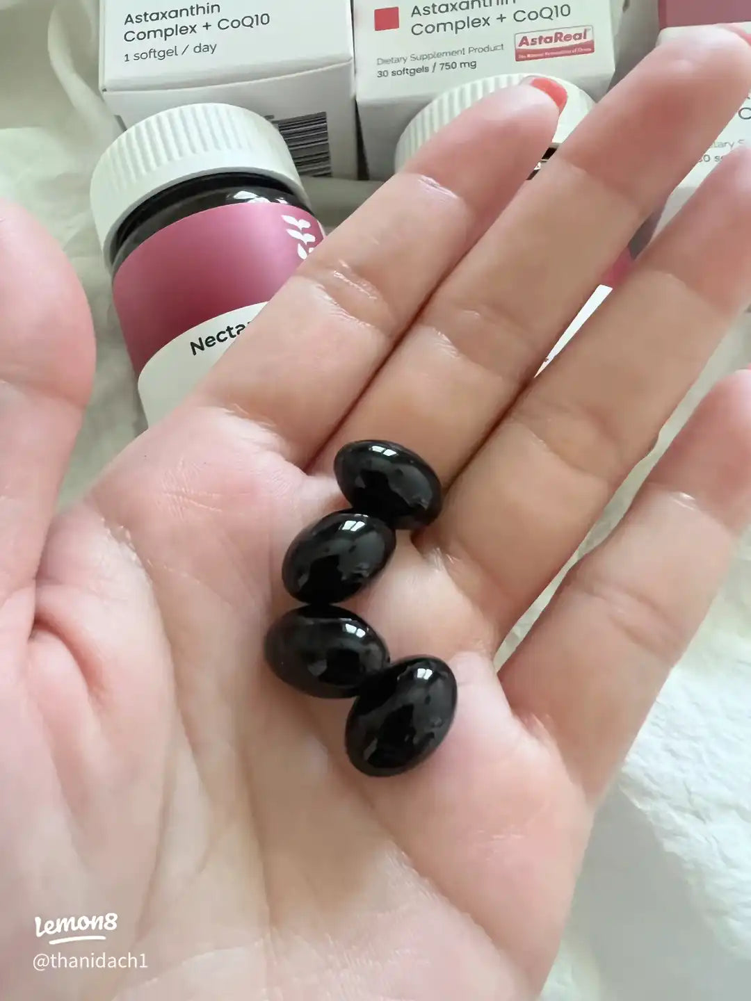 VN01 Nectapharma Luminari Astaxanthin ลูมินารี่ แอสตาแซนธิน ประกอบด้วย Pycnogenol CoQ10 Tocotrienol Piperine Zinc Vitamin C