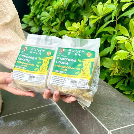 บะหมี่ผักเจโมโรเฮยะ 200g.  Moroheiya Vegetarian Noodle