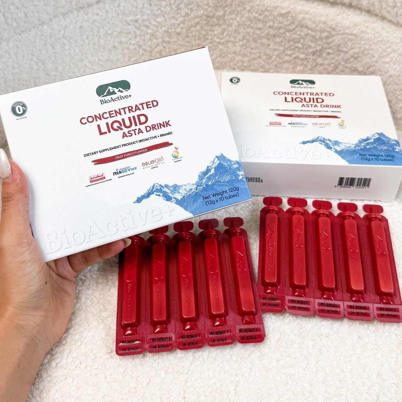BioActive+Conentrated Liquid Asta Drink Astaxanthin รสชาติ ฟรุตพั้นซ์ คอลลาเจน ลิขวิด แอสต้า ดริ้งค์