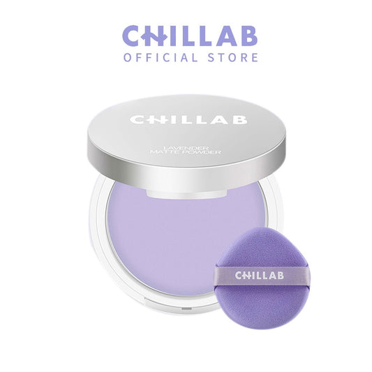 CHILLAB Lavender Matte Powder  แป้งคุมมัน สีม่วงไร้ฝุ่น แป้งอัดแข็งโปร่งแสง Setting Powder